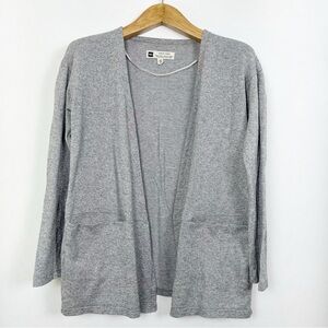 MEC Heather Grey Women's Open Cardigan Pockets Size XS Organic‎ Cotton & Tencel
